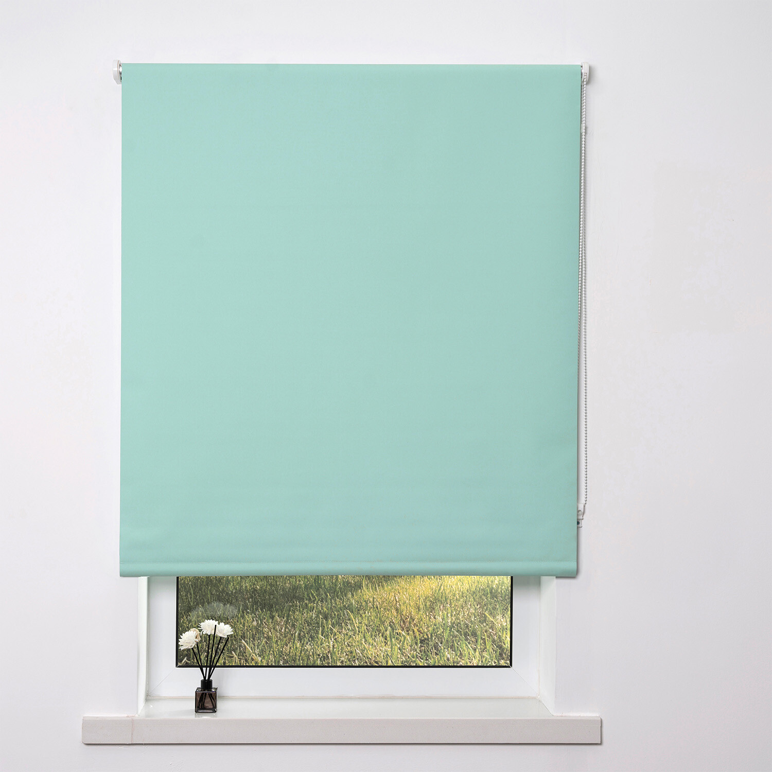 Divante Plain Blackout Roller Blind - Mint / 180cm Image 1