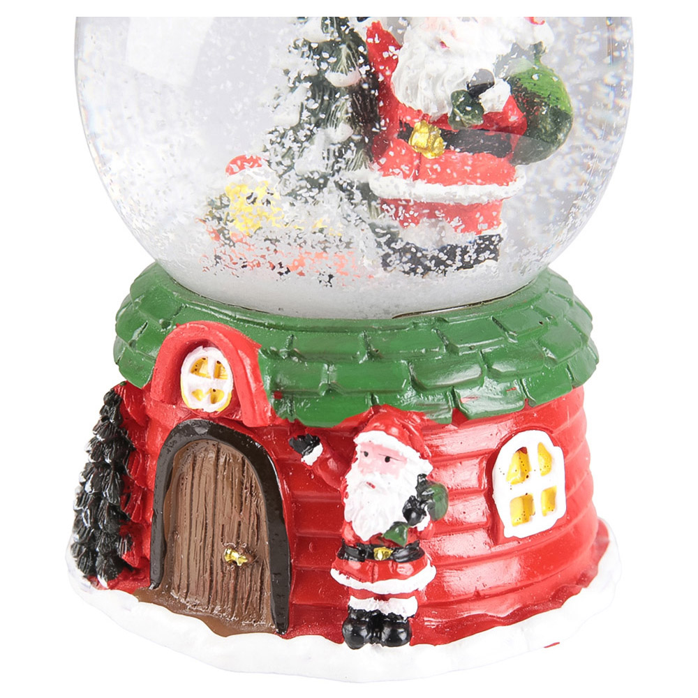 Living and Home Santa Claus Snow Ball Music Box Christmas Ornament Image 5