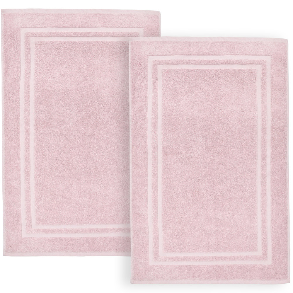 Velosso Blush Cotton Hotel Bath Mat Image 3