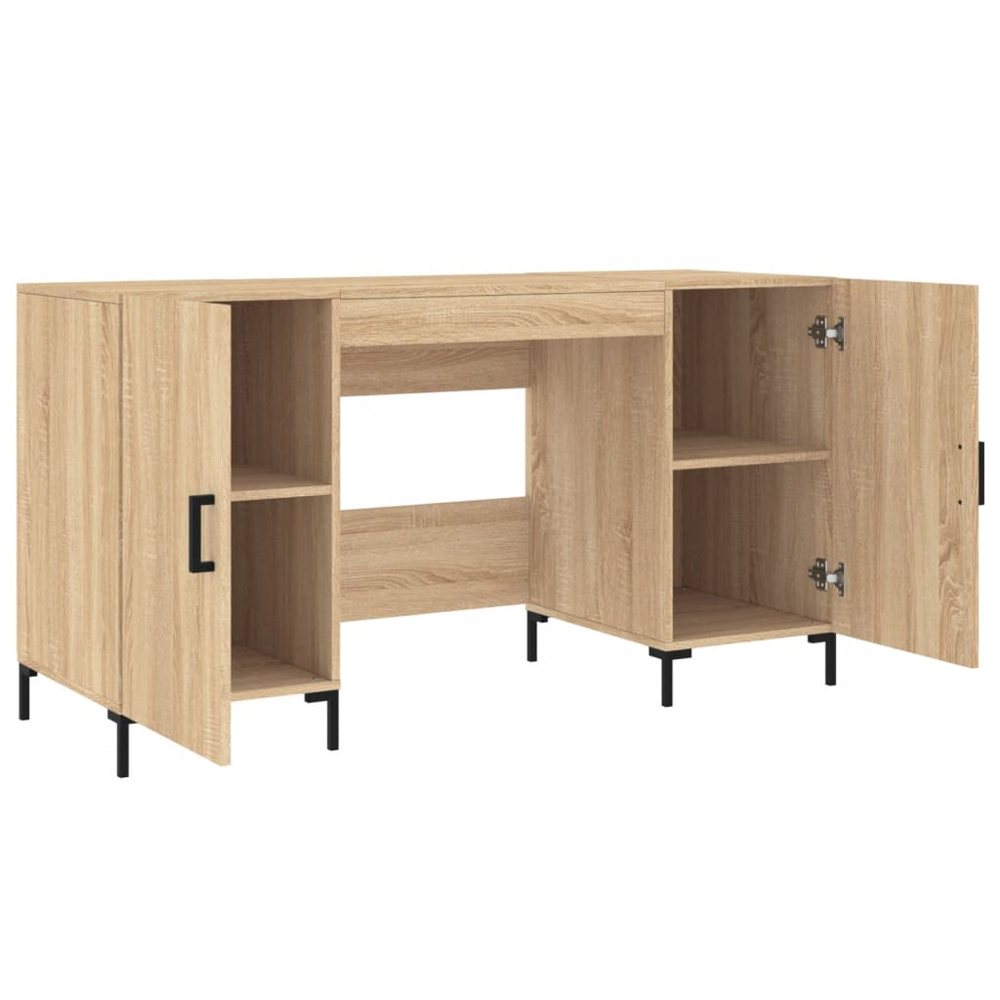 vidaXL 2 Door Computer Desk Sonoma Oak Image 5