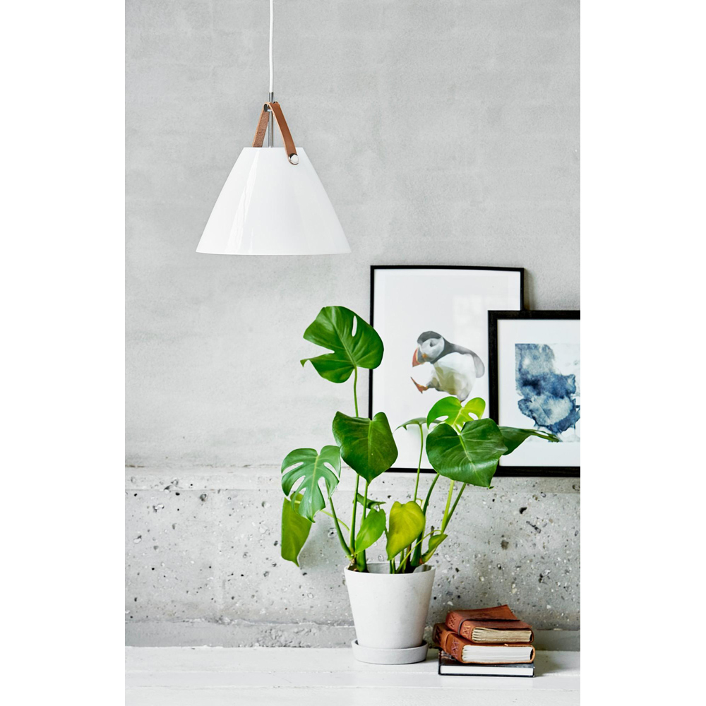 Nordlux Strap 27 White Glass Pendant Light Image 2