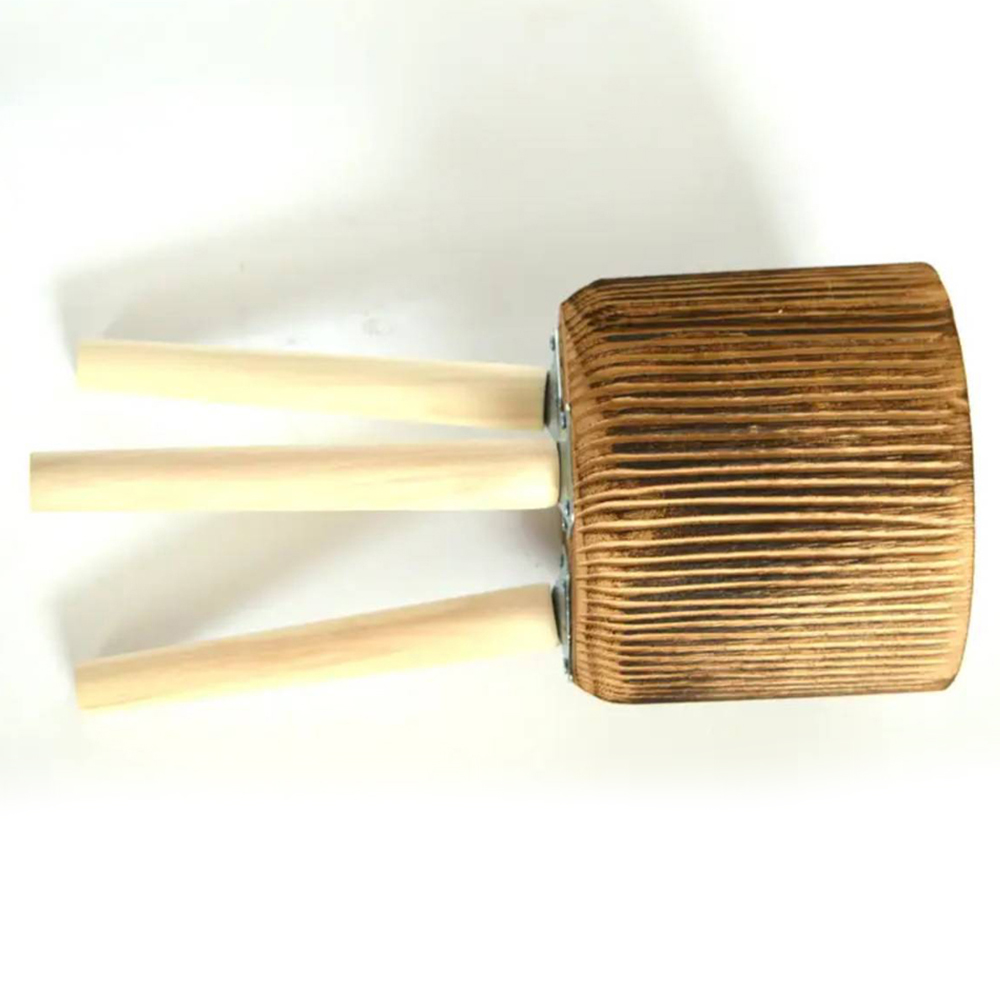 Lechuza Hortico Ribbed Brown Wooden Planter with Legs 60cm Image 6
