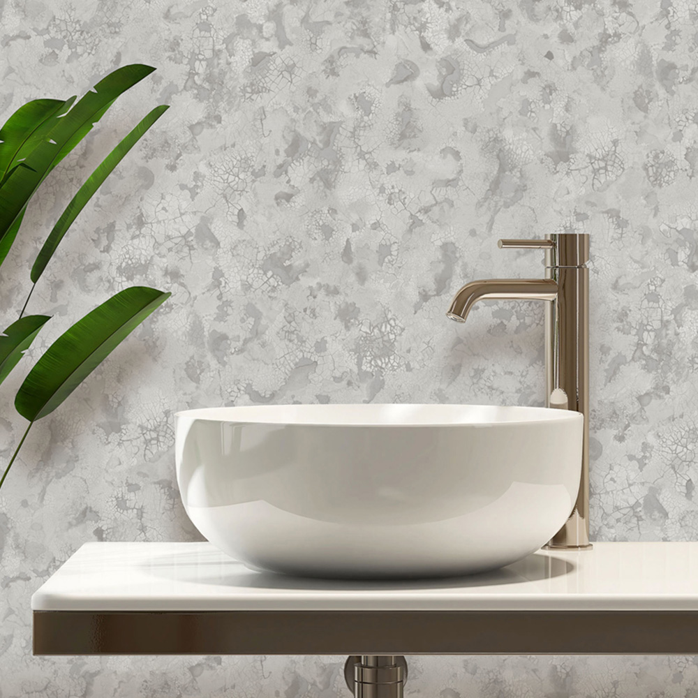 Rasch Sonata Texture Silver Grey Wallpaper Image 3