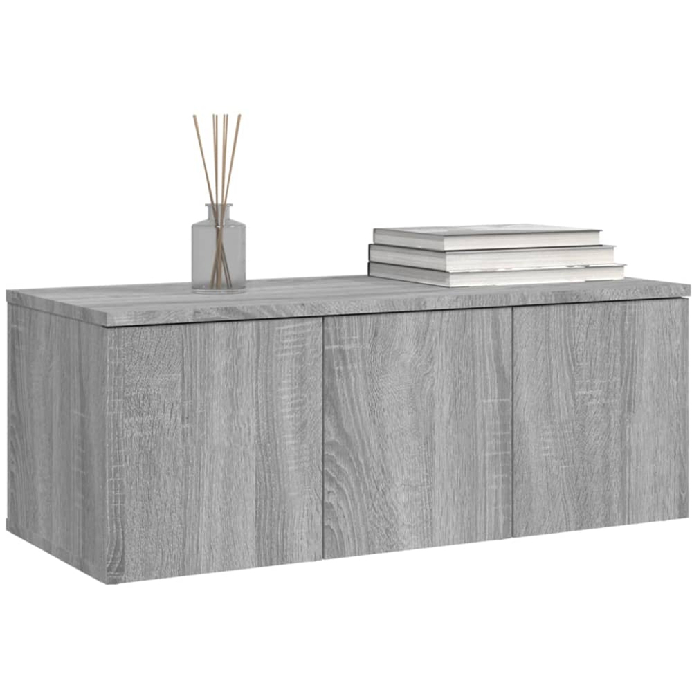 vidaXL 3 Drawer Grey Sonoma TV Cabinet Image 3