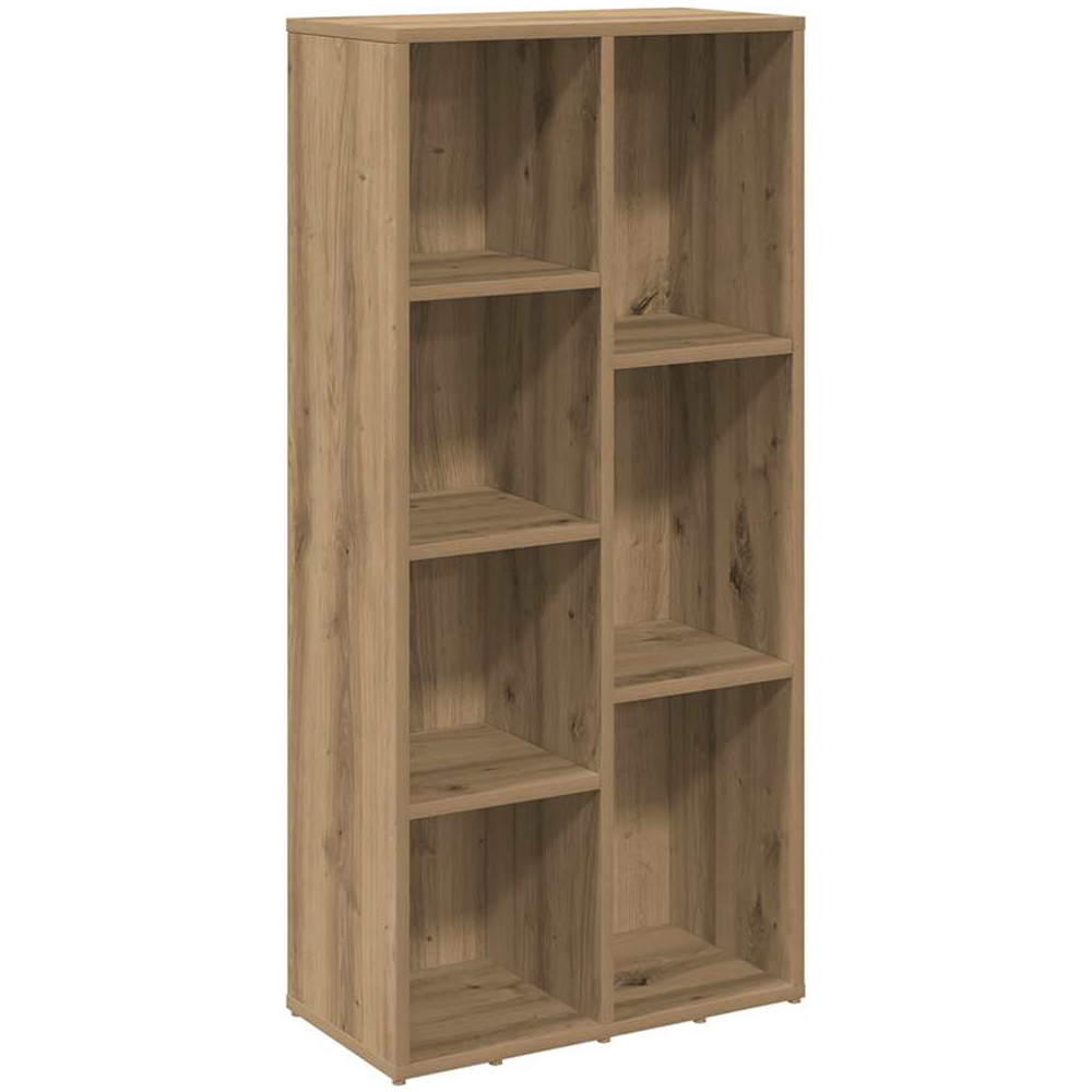 vidaXL 7 Shelf Artisanal Oak Bookcase Image 2