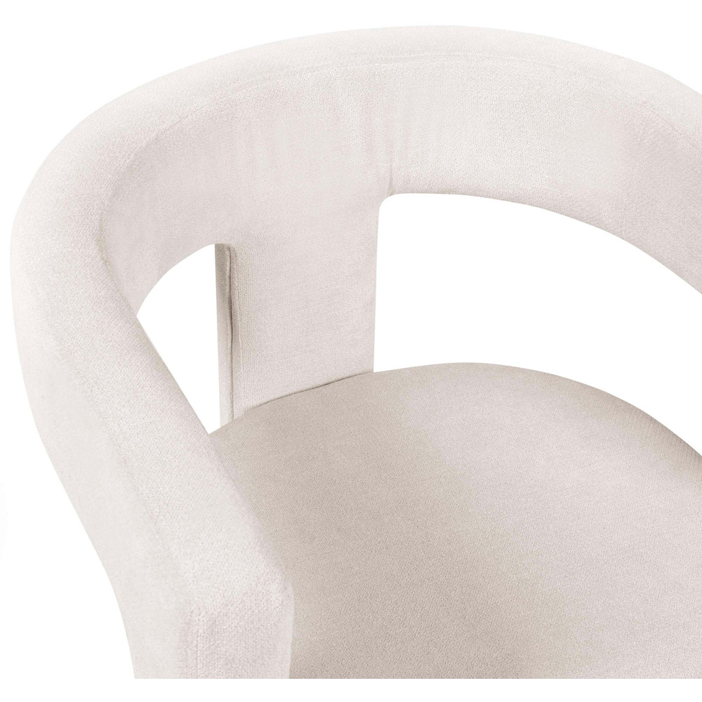 Julian Bowen Elara Cream Chenille Upholstered Accent Chair Image 4