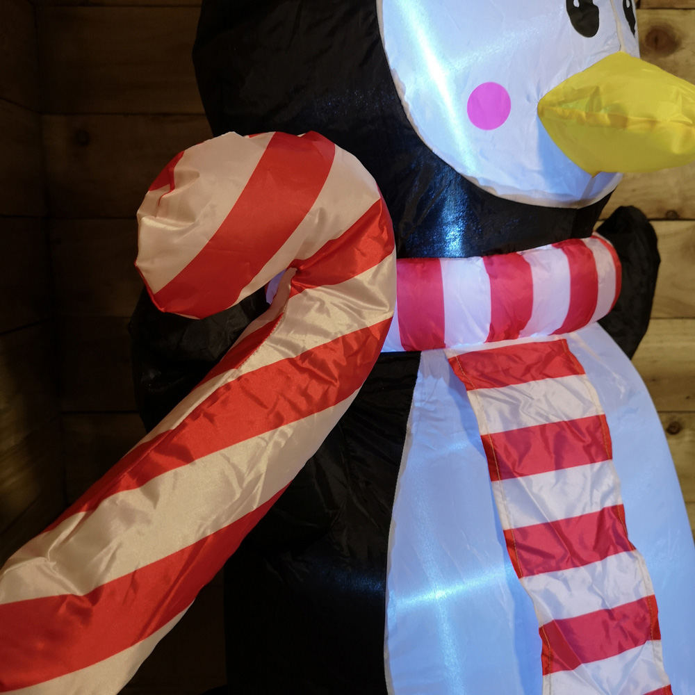 Samuel Alexander Outdoor Penguin with Candy Cane LED Christmas Inflatables Decorations 4ft Image 3
