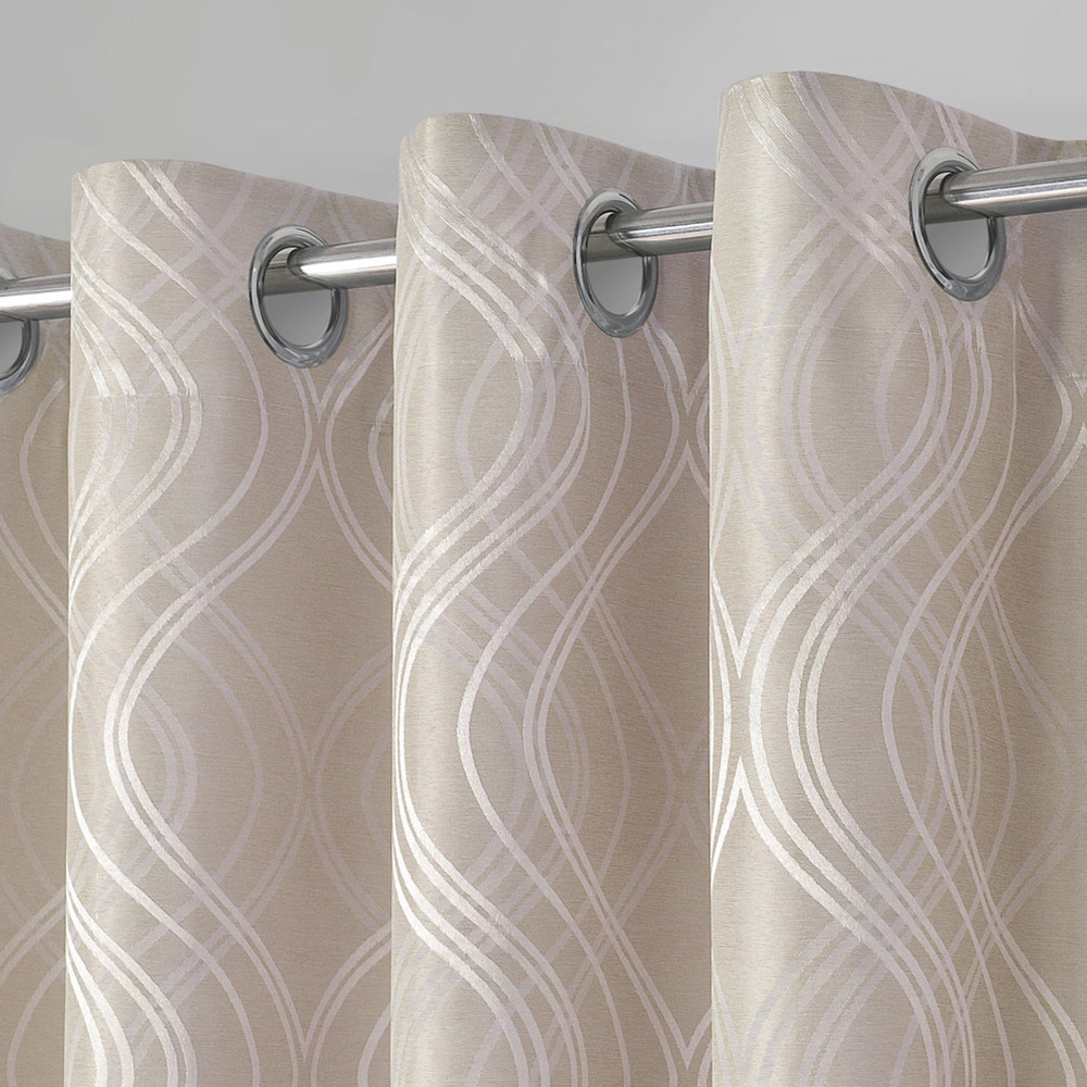 Intimates Clarissa Beige Ringtop Curtains 167 x 137cm Image 2