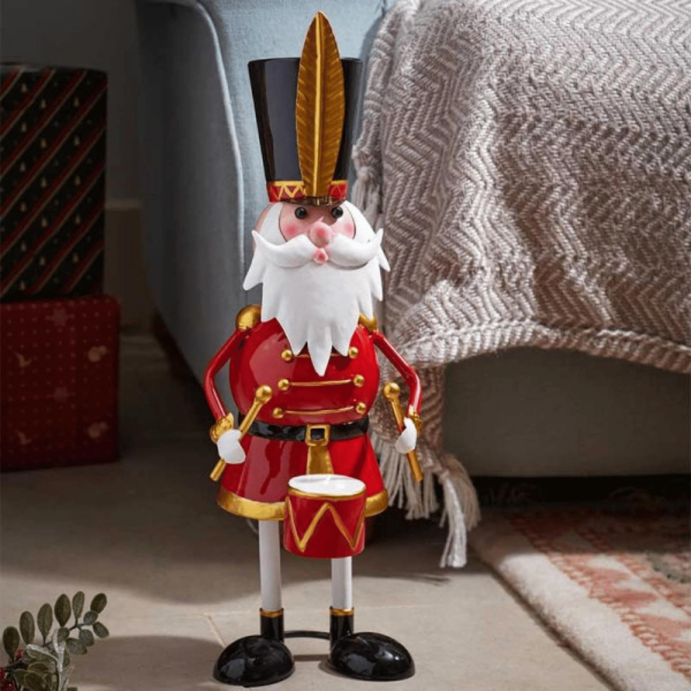 Samuel Alexander Metal Captain Santa Christmas Decoration 44cm Image 2