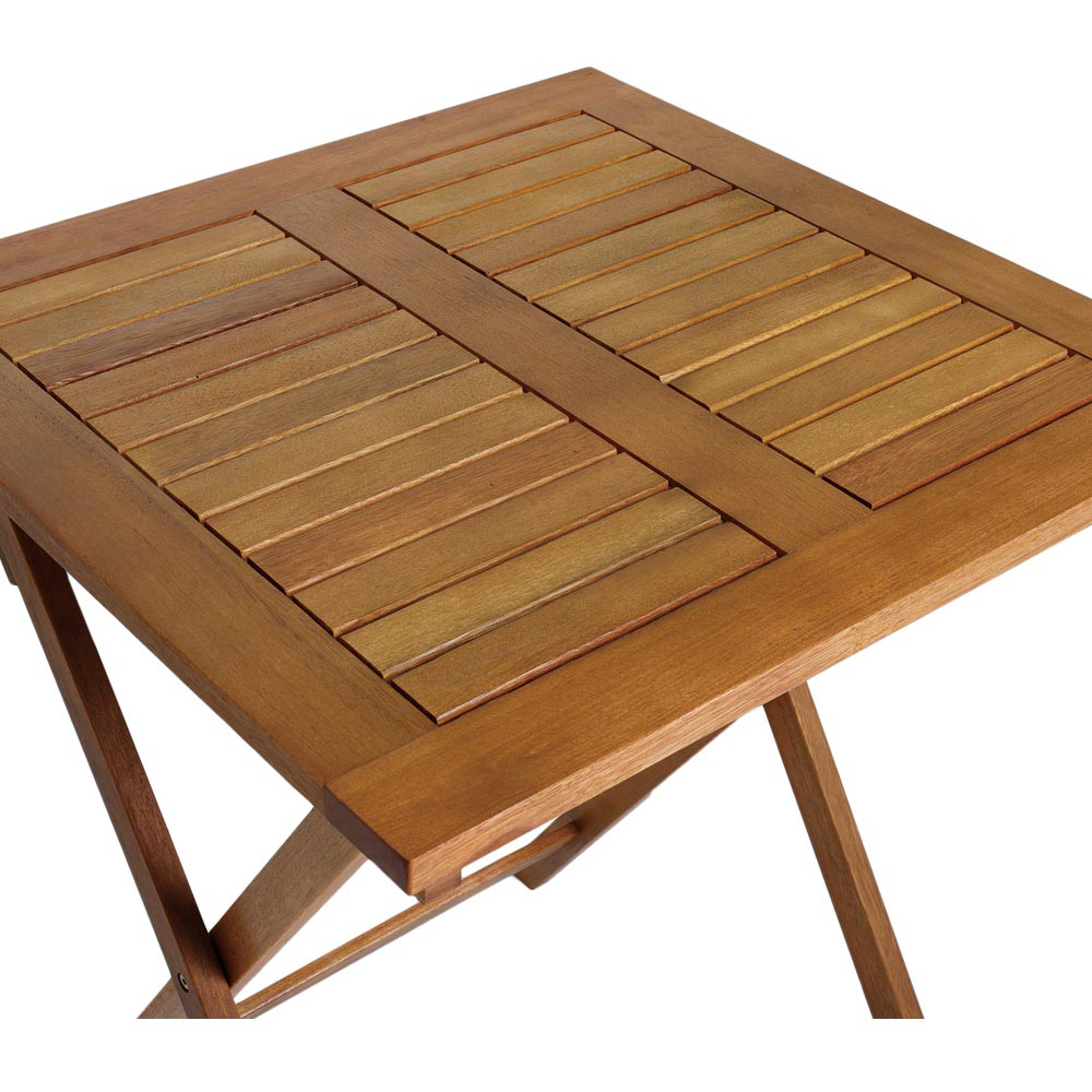 Charles Bentley FSC Eucalyptus 2 Seater Square Folding Bistro Table Image 5