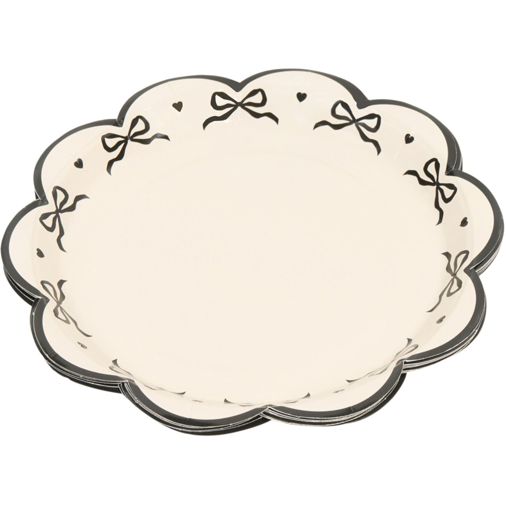 Pack of 10 Bow Paper Plates Image 4