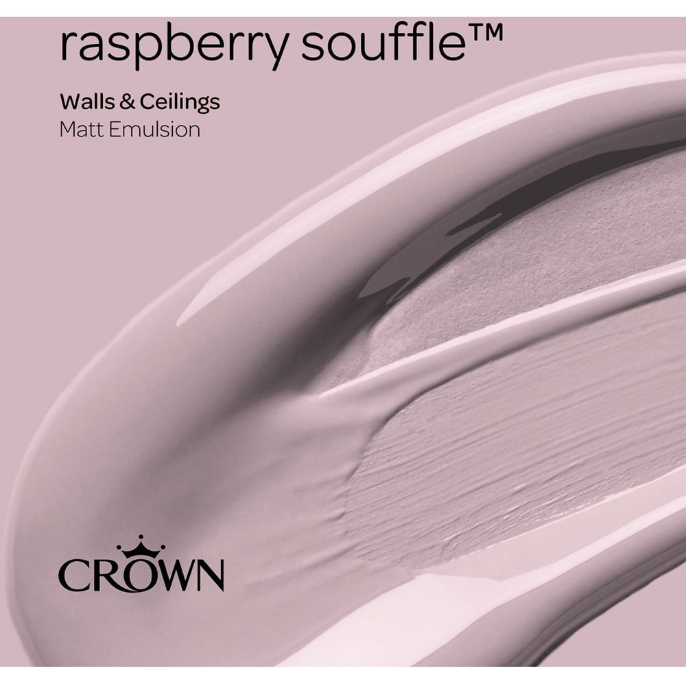 Crown Walls & Ceilings Raspberry Souffle Matt Emulsion Paint 2.5L Image 7