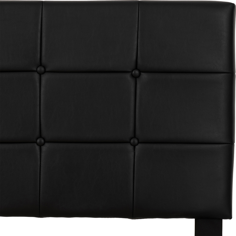 Seconique Arran Double Black PU Bed Frame Image 6