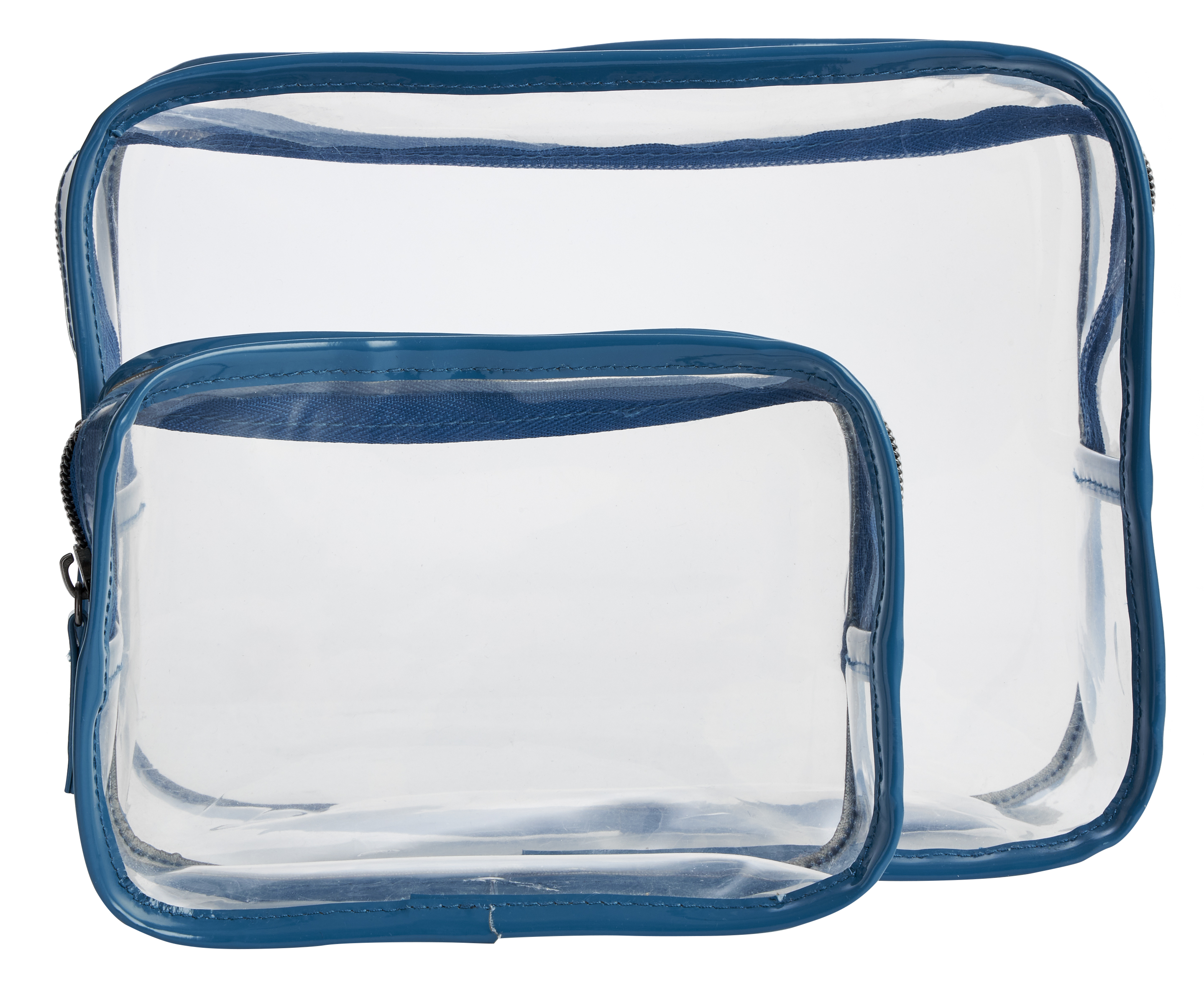 Wilko Transparent Travel Washbag 2 Pack Wilko