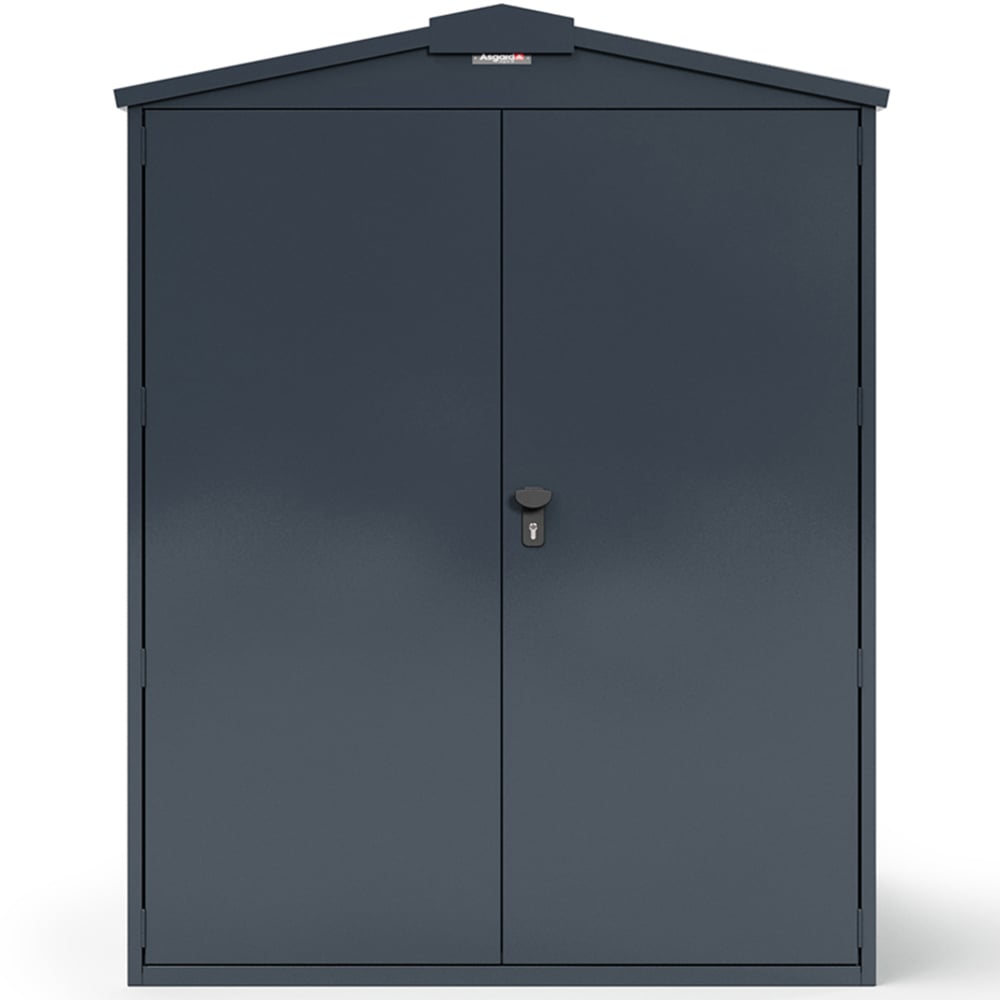 Asgard Centurion 5 x 9ft Double Door Grey High Security Bike Shed Image 3