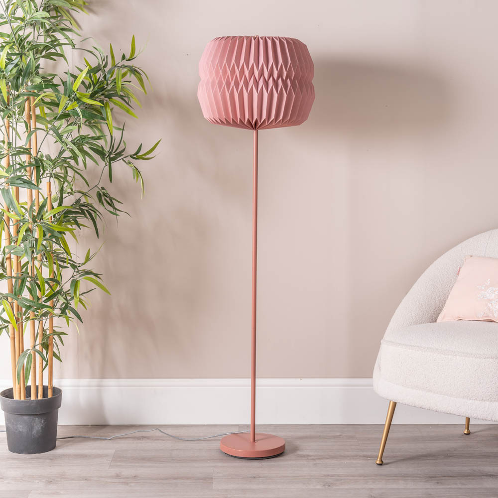 ValueLights Bett Rust Origami Paper LED Floor Lamp Image 2