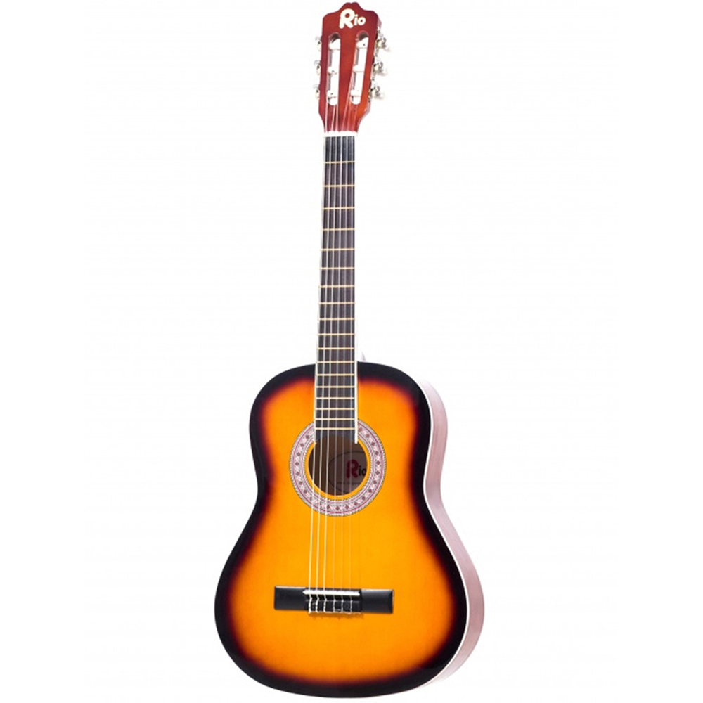 Rio 4/4 Size 39" Acoustic Guitar Package for Beginners - Sunburst Image 2