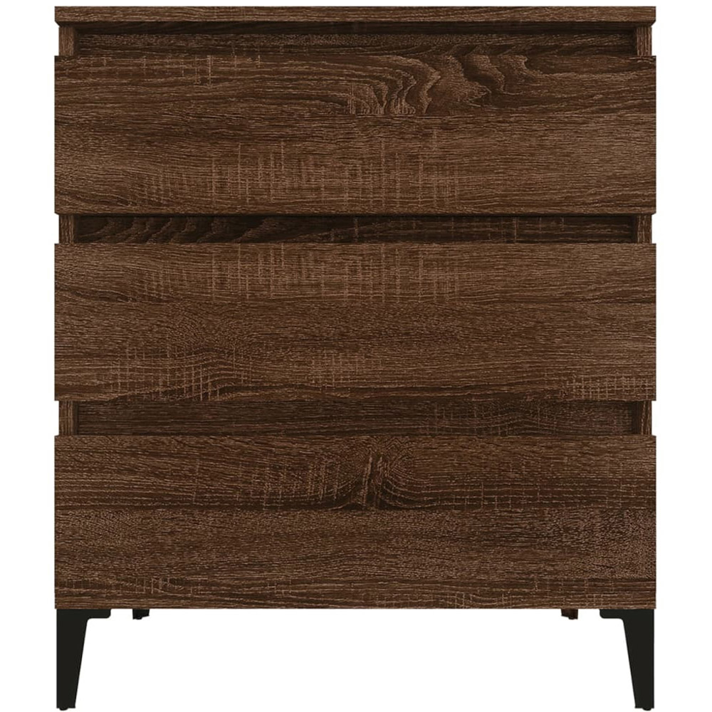 vidaXL 3 Drawer Brown Oak Sideboard Image 5