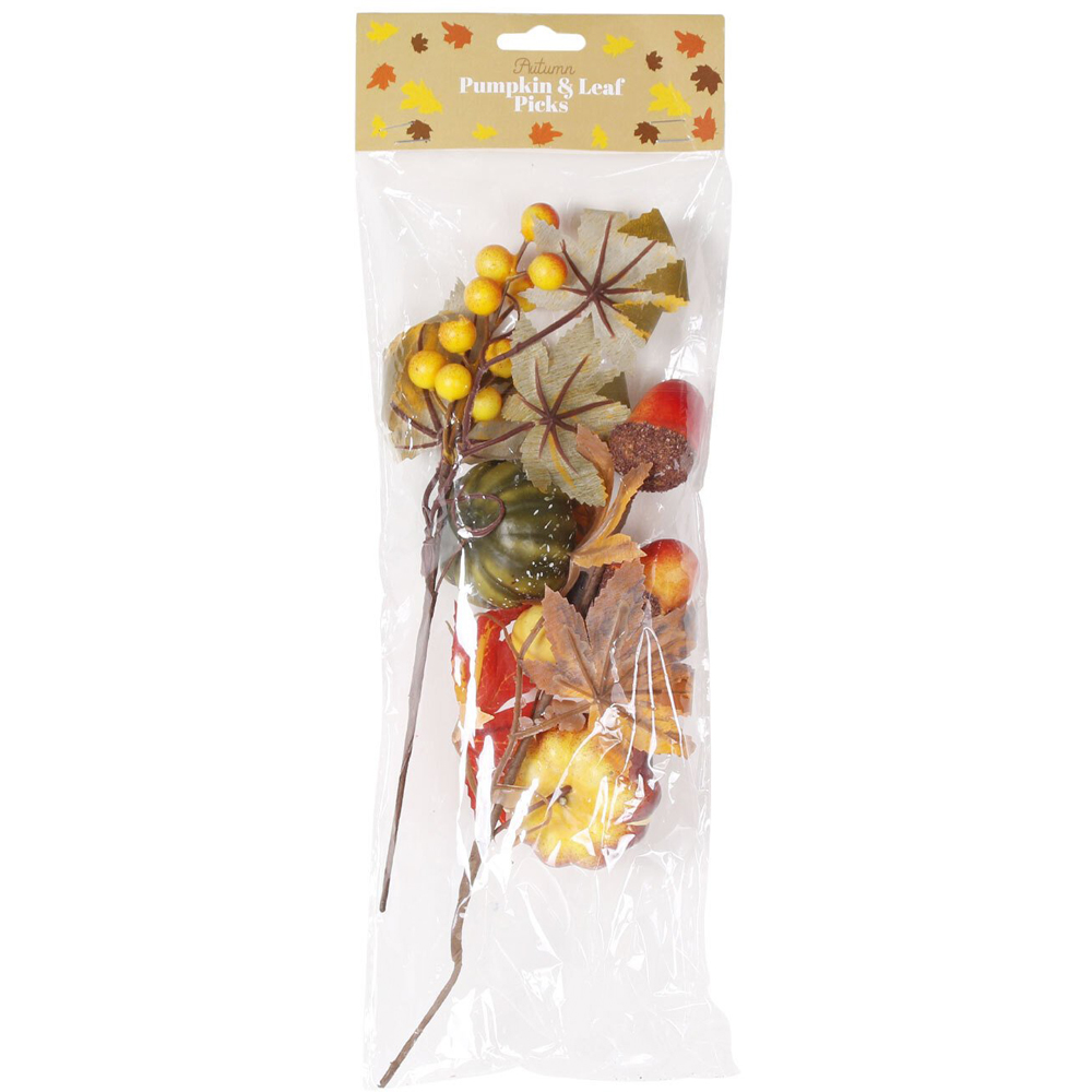 Autumn Pumpkin and Leaf Picks Image 2