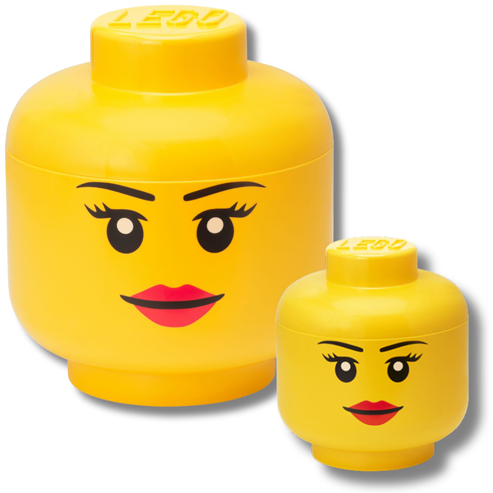 LEGO Set of 2 Girl Face Storage Head Image 2