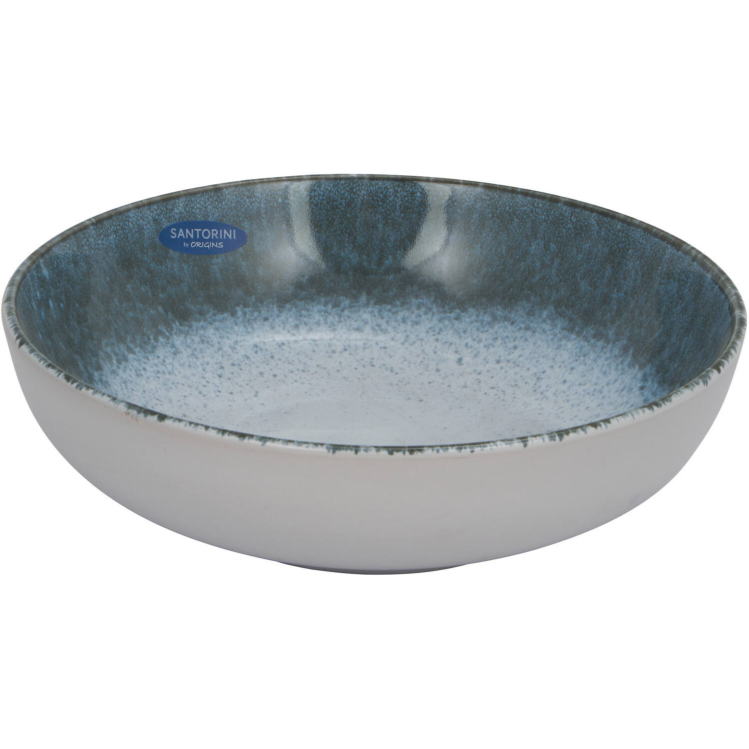 Santorini Reactive Glaze Serving Bowl - Blue Image 2