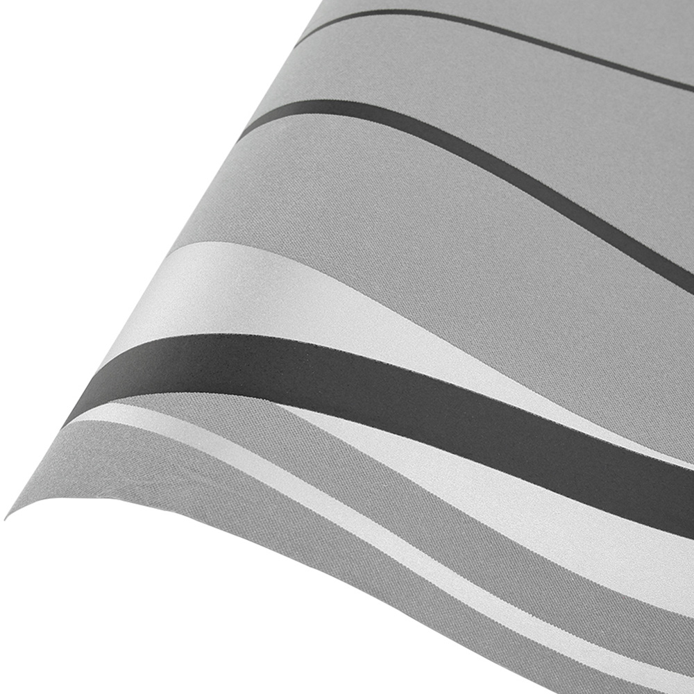 Living and Home Curve Striped Dark Grey Wallpaper Image 6