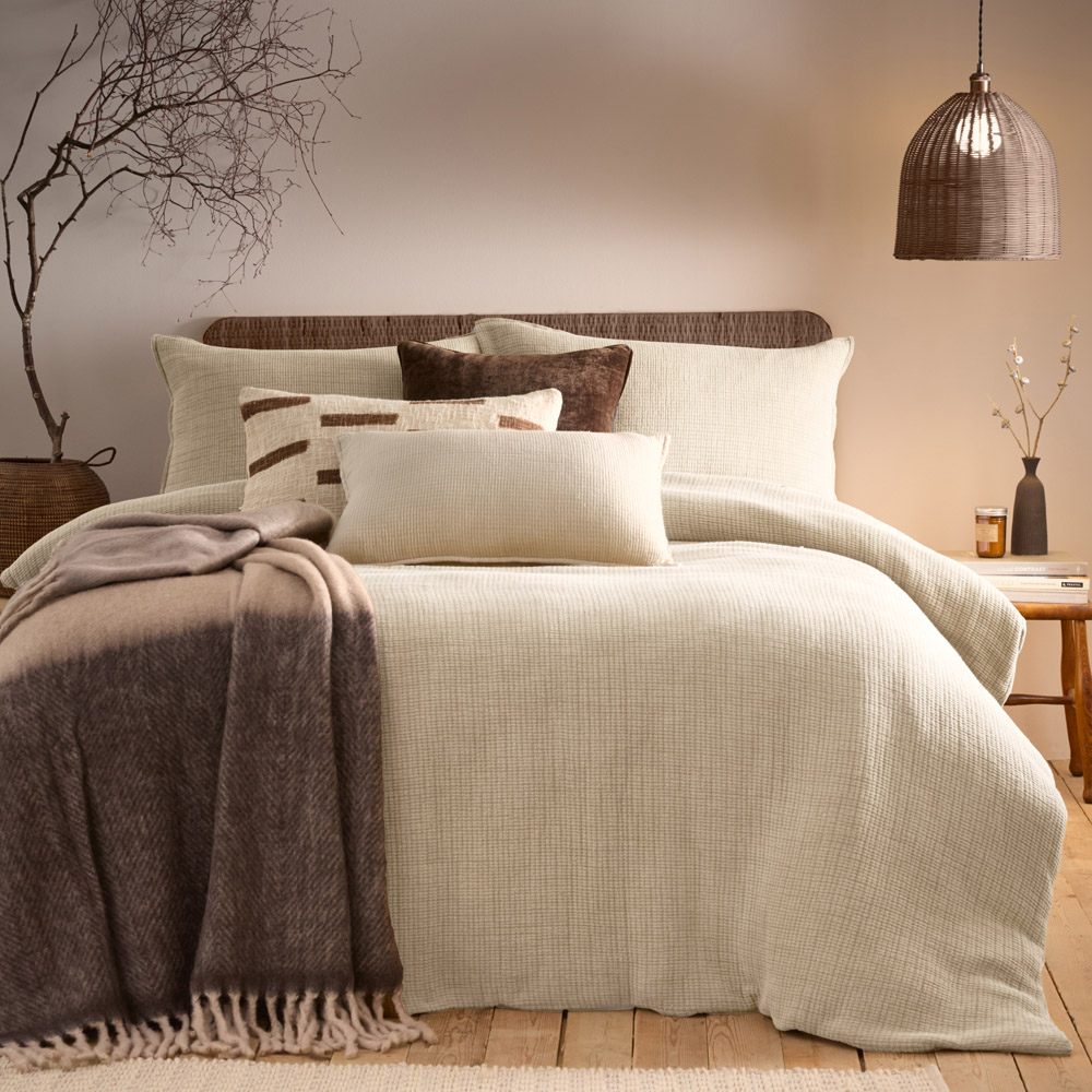 Yard Ribble Double Natural Acid Washed Duvet Cover Set Image 3