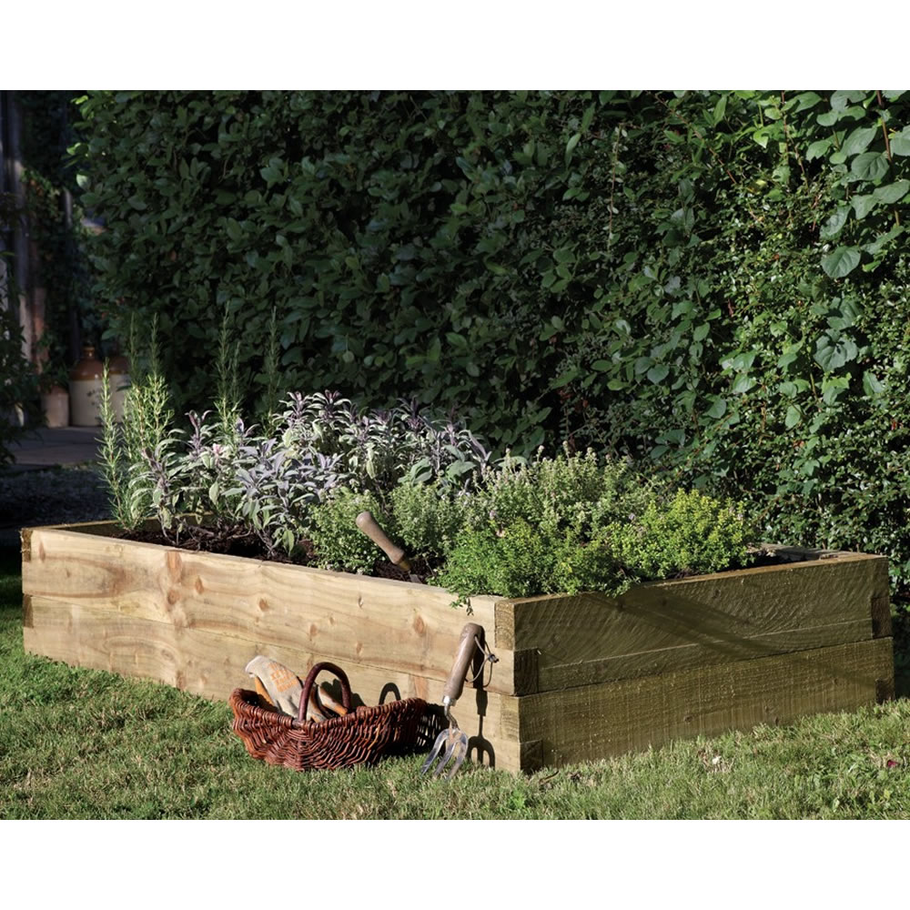 Forest Garden Timber Outdoor Caldeonian Raised Bed Image 1
