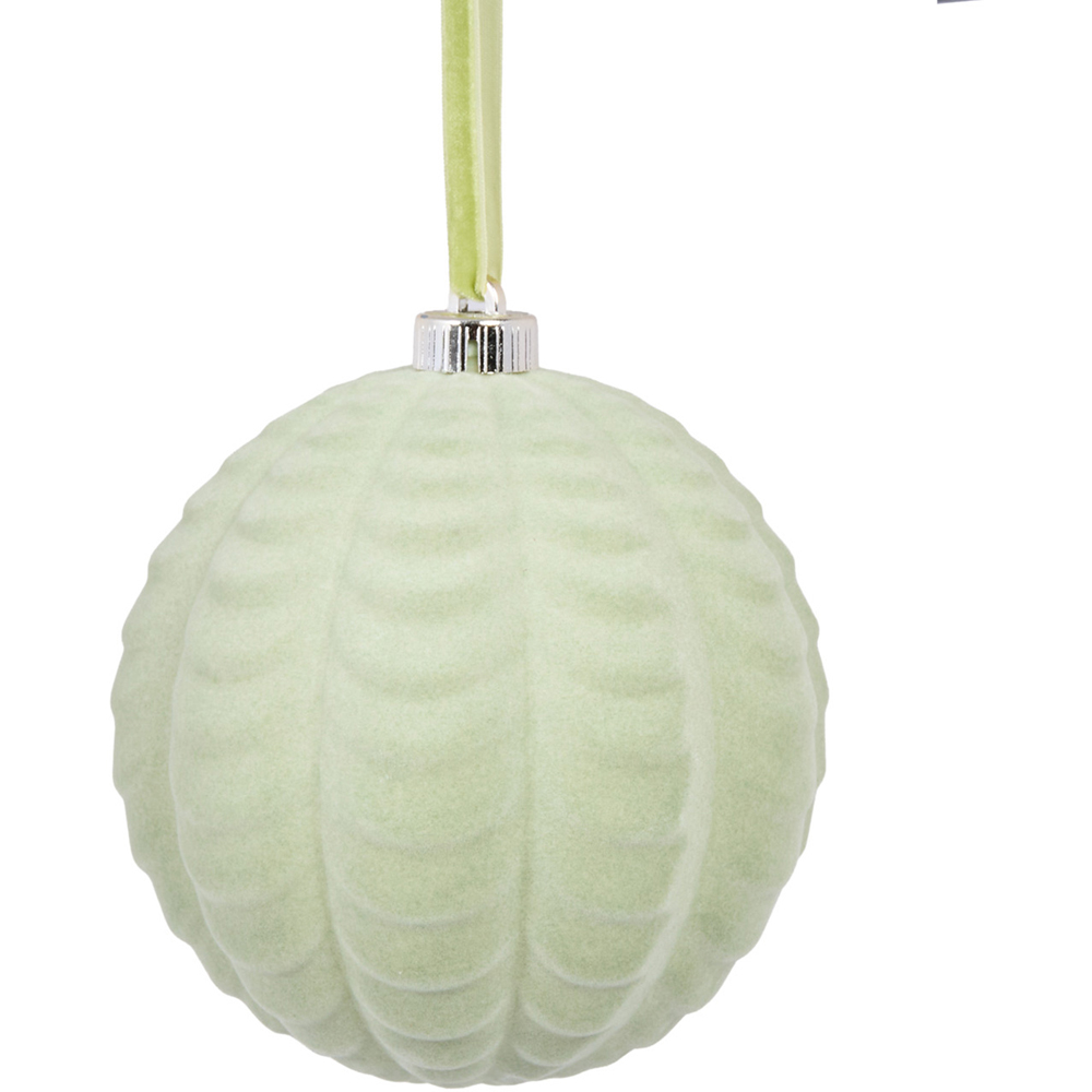 Pack of 3 XL Sage and Cream Baubles Image 2