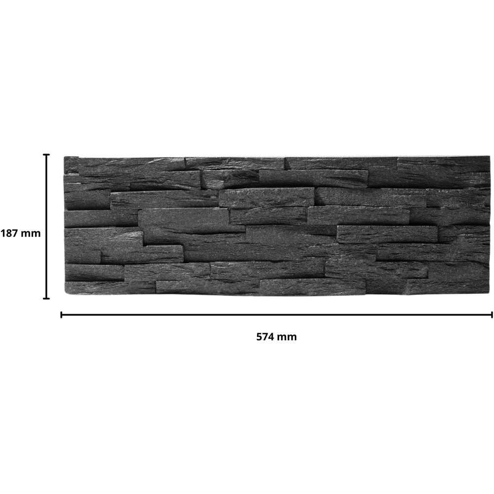 Wallsupply UltraLight Benevento Black Wall Panel 57 x 19cm 30 Pack Image 5