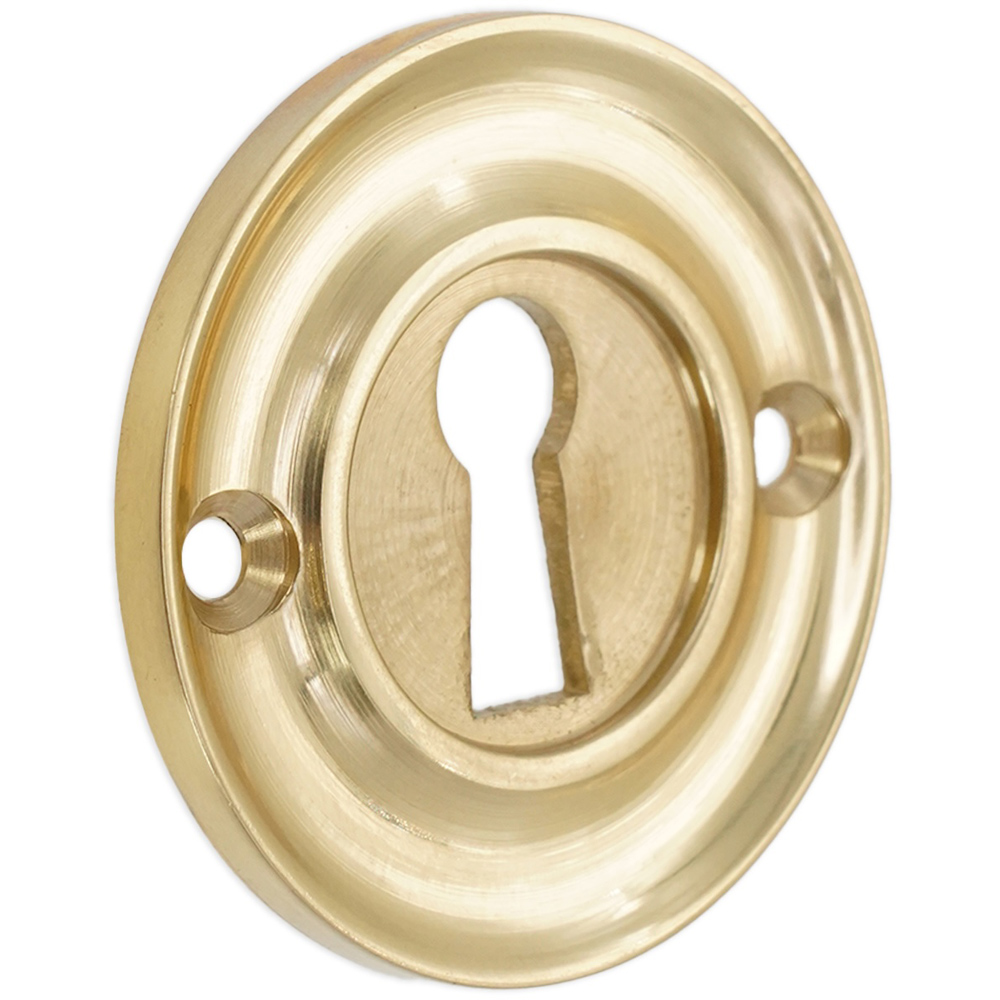 Spira Brass Slimline Standard Polished Brass Escutcheon Image 3