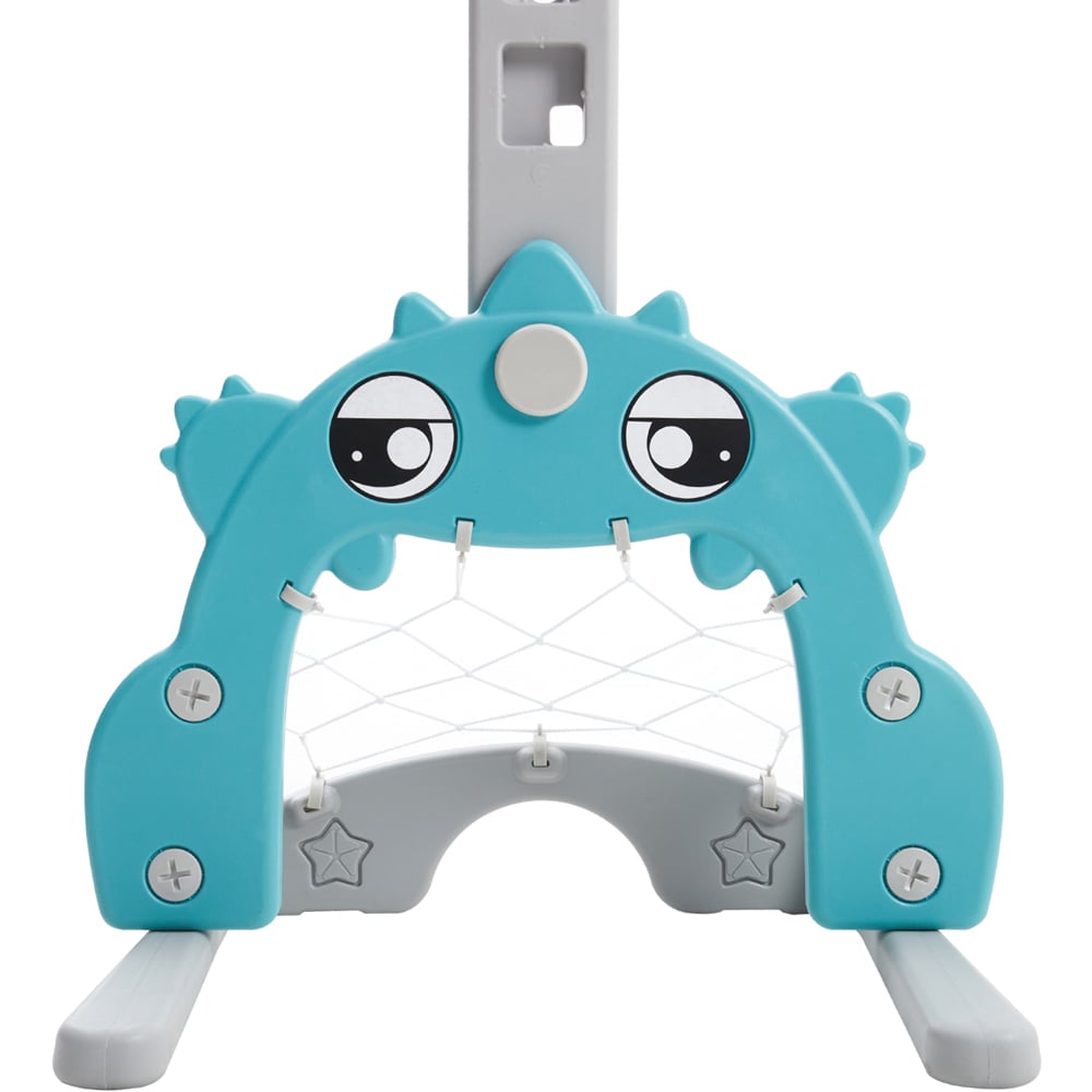 Living and Home Toddlers Blue 2 in 1 Adjustable Basketball Hoop and Football Goal Set Image 4