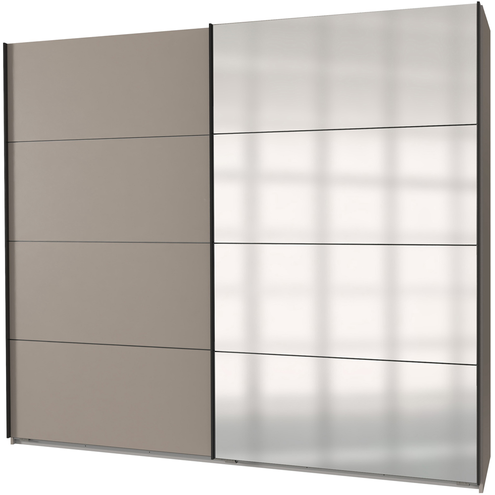 TJ'S Aalst 2-Section Sahara Grey Sliding Wardrobe Image 2