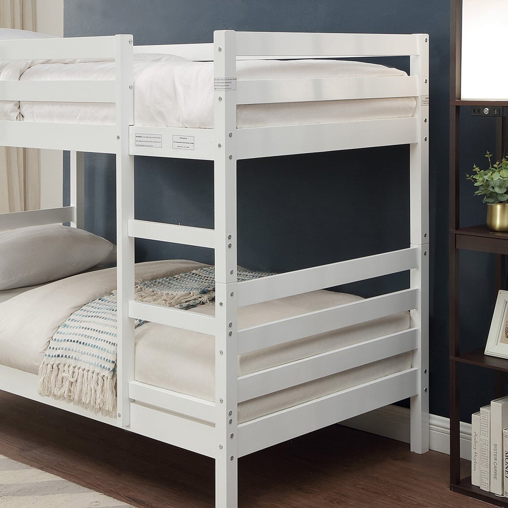 Atlas White Wooden Bunk Bed Image 4