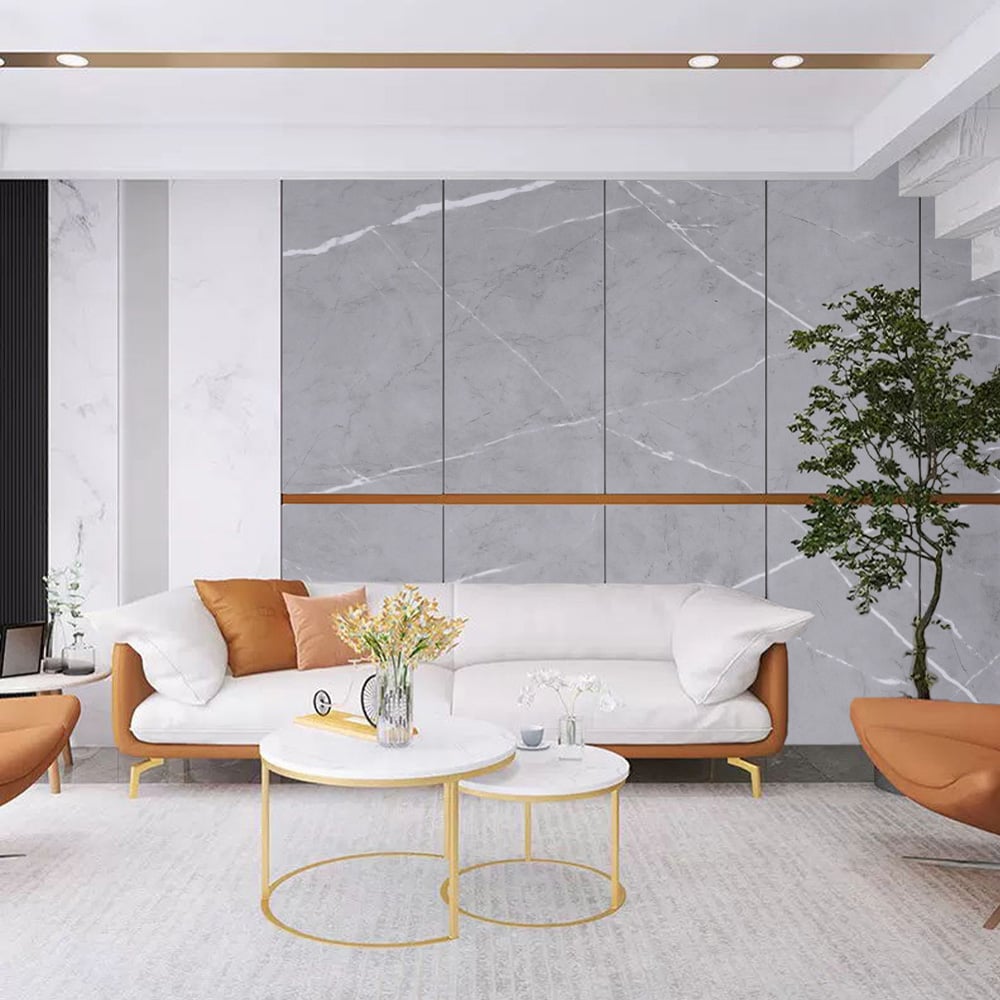 Living and Home Marble Grey Contact Self-Adhesive Wallpaper Image 5