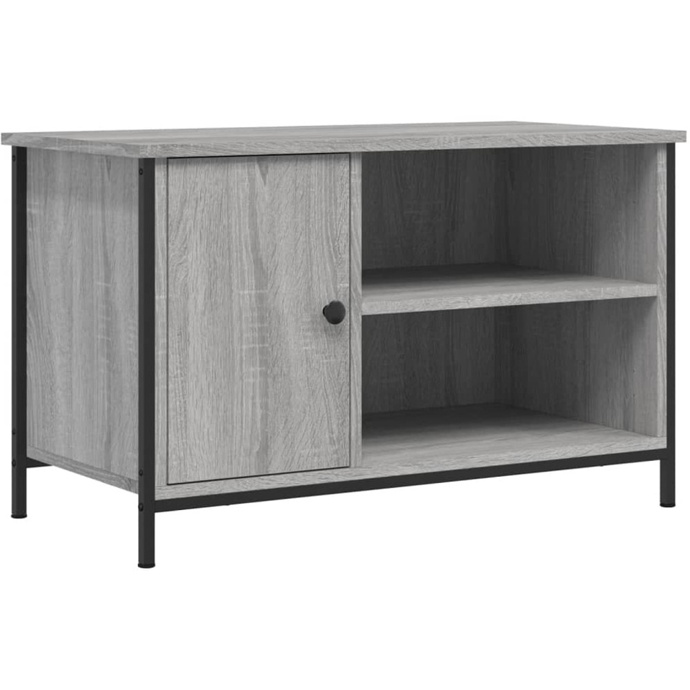 vidaXL Single Door 2 Shelf Grey Sonoma TV Cabinet Image 2