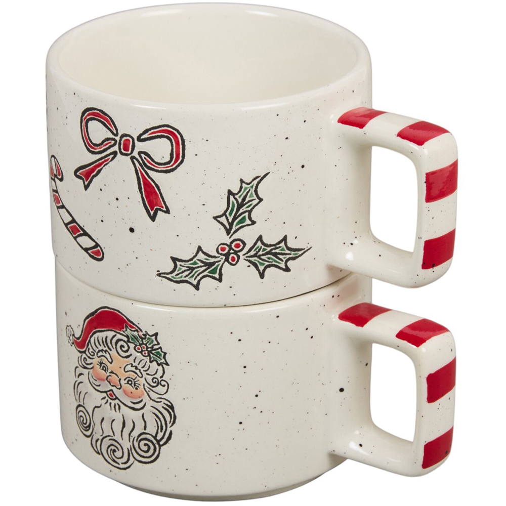 Set of 4 Jolly Santa Stacking Mugs Image 4