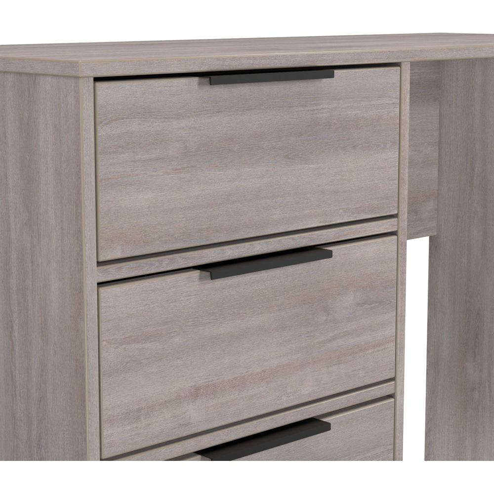 Crowndale Hong Kong 4 Drawer Grey Oak Vanity Dressing Table Ready Assembled Image 5
