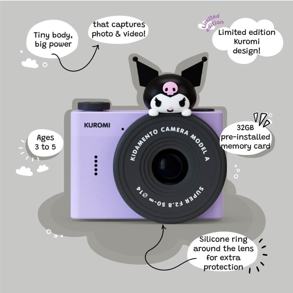 Kiimento Kuromi Mini Kids Digital Camera and Video Camcorder Image 2
