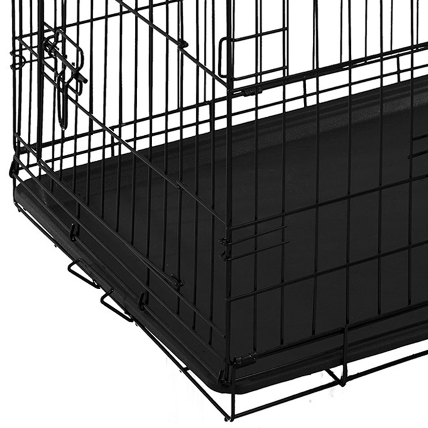 Clever Paws Large Black Steel Dog Crate Image 2