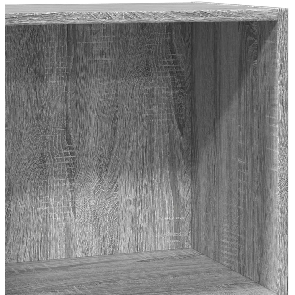 vidaXL 2 Shelf Grey Sonoma Bookcase Image 6