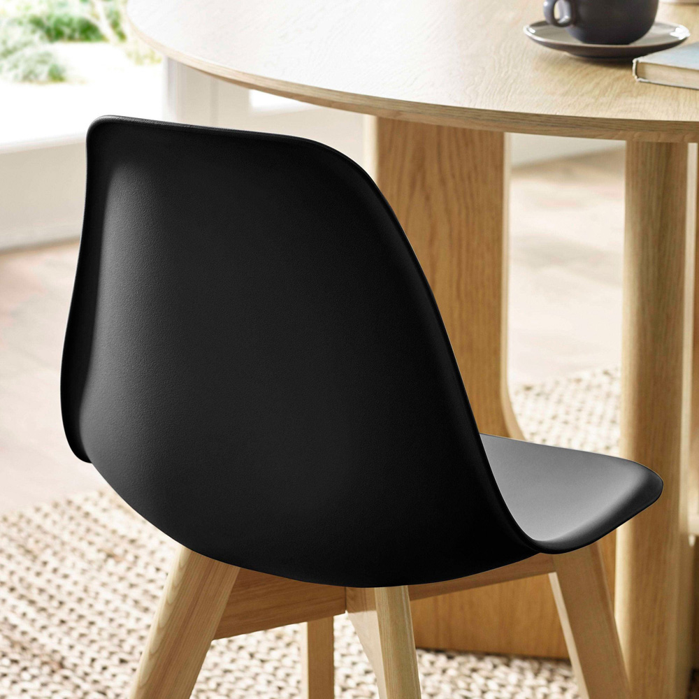 Julian Bowen Agatha Set of 2 Black Plastic Dining Chair Image 6