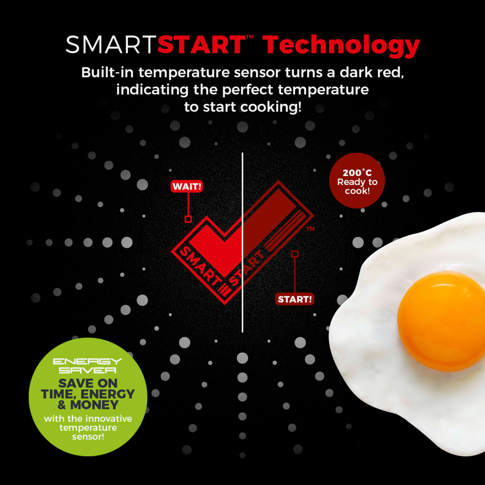 Tower Smart Start 30cm Black Aluminium Non-Stick Classic Frying Pan Image 3