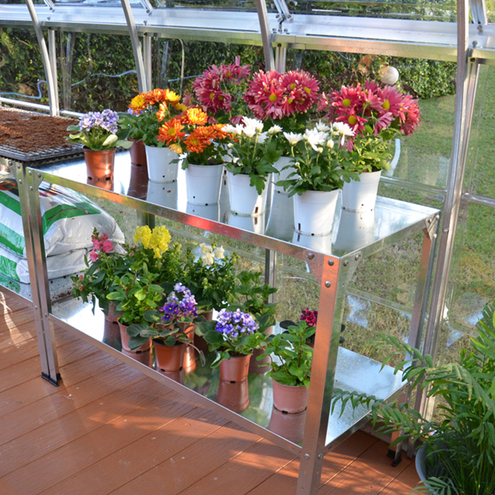 Palram Canopia Single Shelf Adjustable Steel Potting Bench Image 3