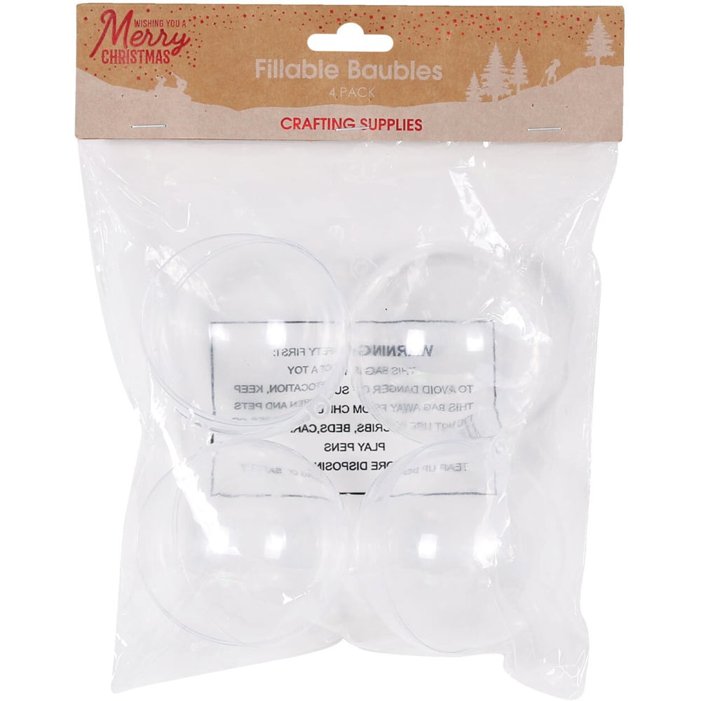 Fillable Baubles 4 Pack Image