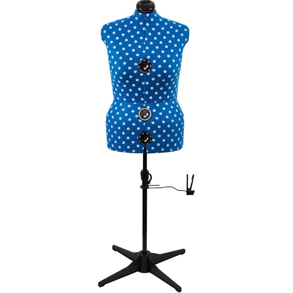 Sewing Online 5902C Duck Egg Polka Adjustable 8-Part Dressmakers Dummy with Hem Marker Large Image 2