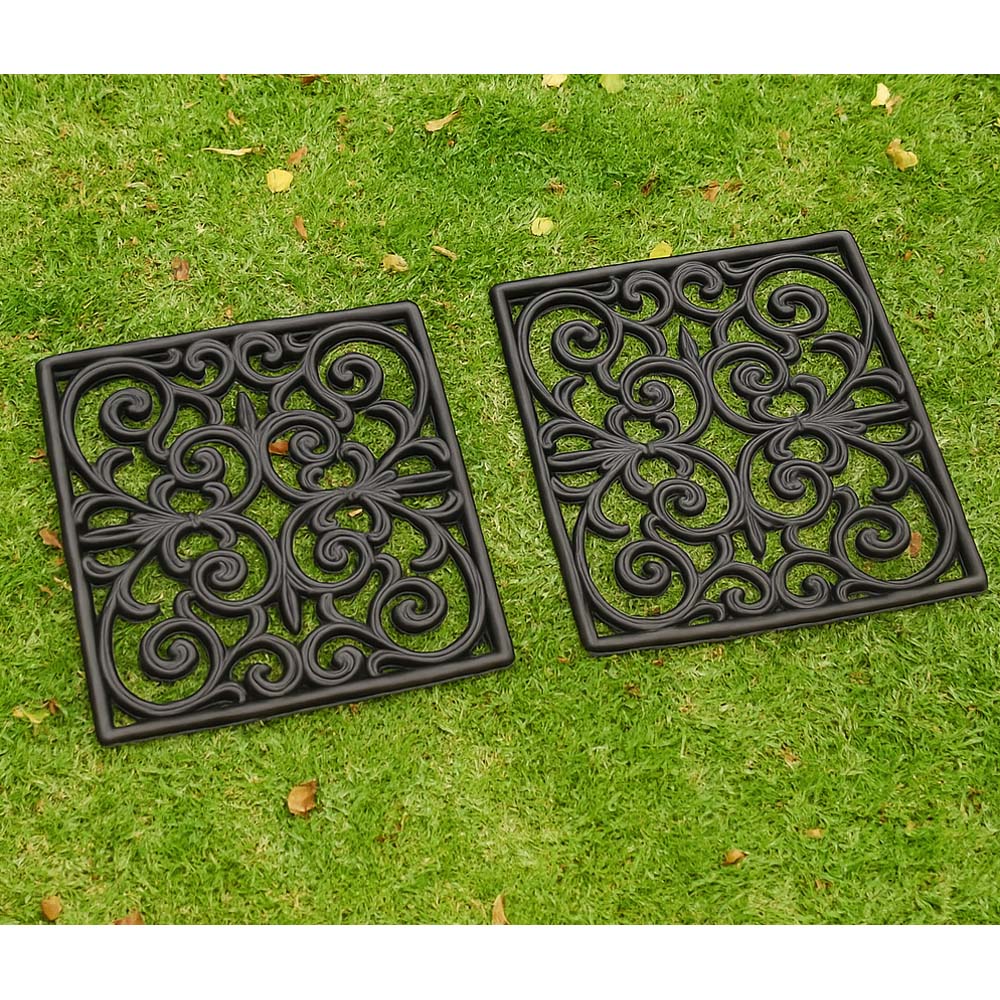 Avilo Square Shape Rubber Step Stones Set of 2 Image 2