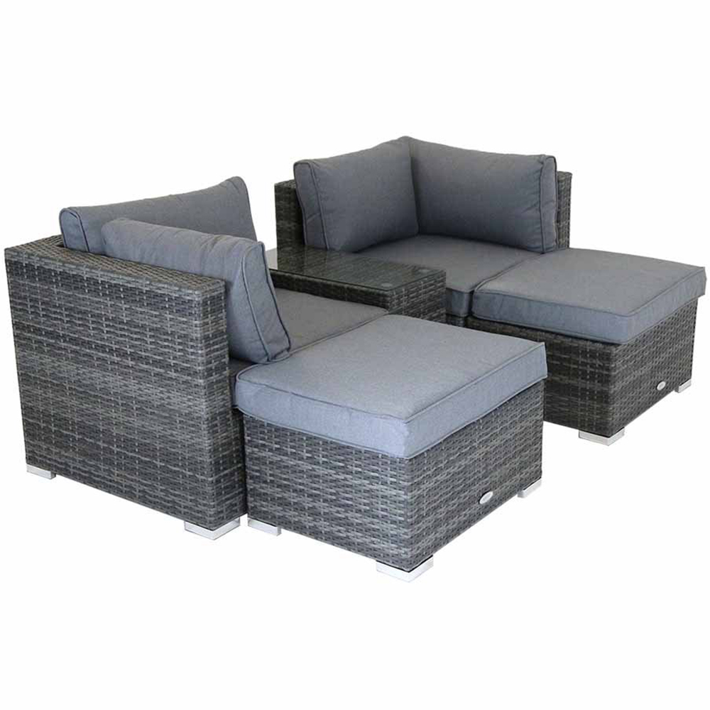 Charles Bentley 4 Seater Multifunctional Contemporary Lounge Set Image 5