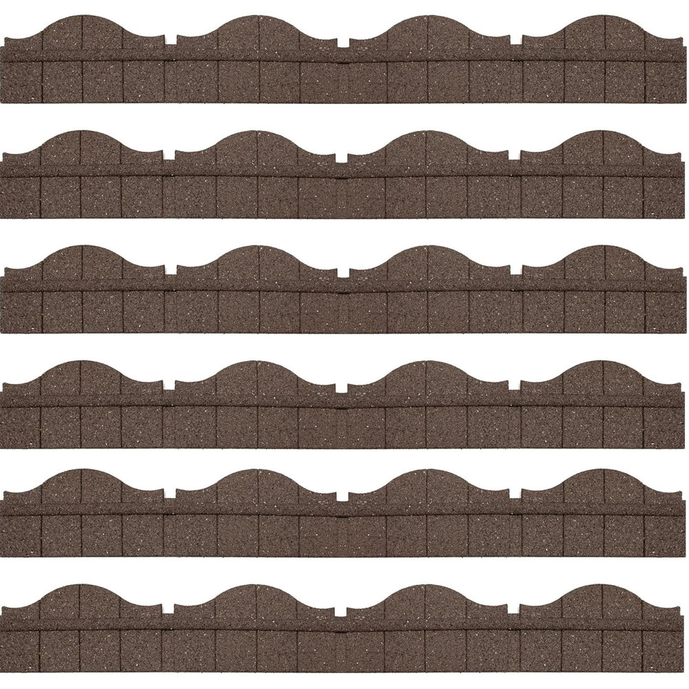 Garden Gear 15 x 120cm 6 Pack Earth Ultra Curve Carolina Garden Border Edging Image 1