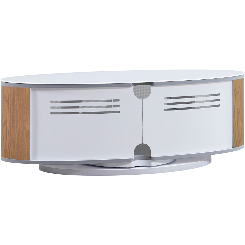 MDA Designs Luna 2 Door White and Oak TV Unit Image 3